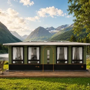 Åretrunttält husvagn – Eurotents Ask 5 Green Harmony 570 cm