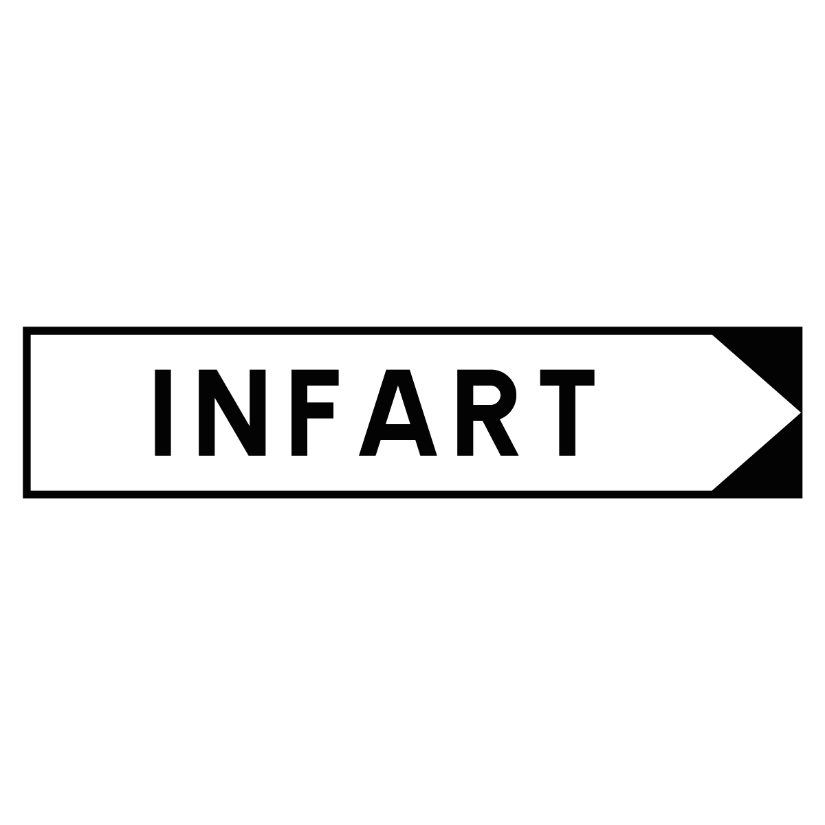 Hänvisningsskylt "Infart" - 500x110mm