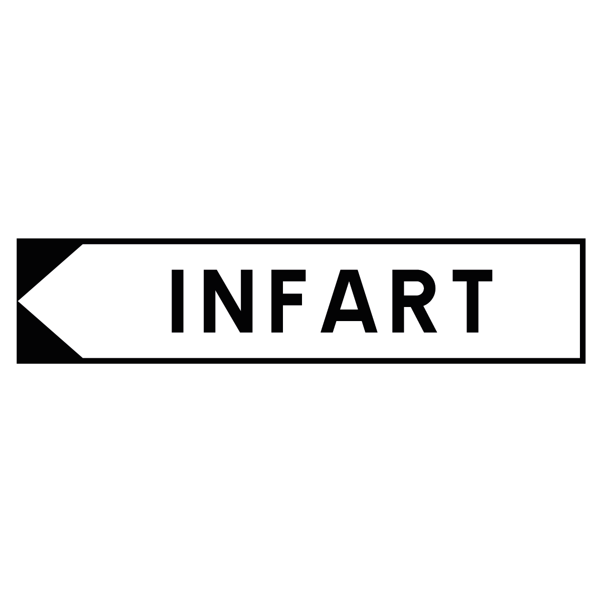 Hänvisningsskylt "Infart" - 500x110mm - Bild 4
